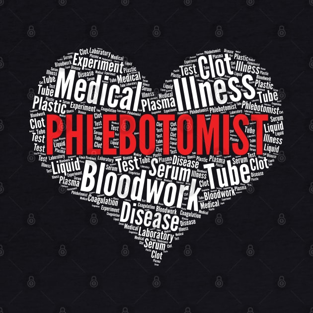 Phlebotomist Heart Shape Word Cloud Design product by theodoros20